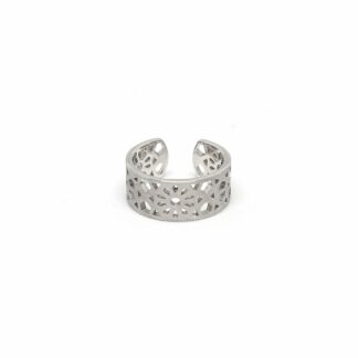 Jaali Thin Silver Ring