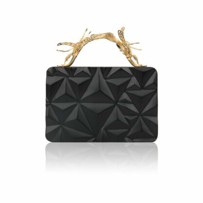 TRIANGLE WOODEN CLUTCH DUET LUXURY SLOW SUSTAINABLE FASHION