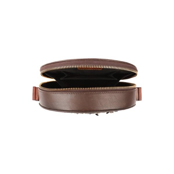 WOOD AND BROWN LEATHER CLUTCH DUET LUXURY SLOW FASHION