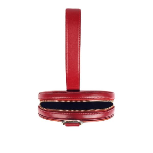 WOOD LEATHER WRISTLET RED DUET LUXURY