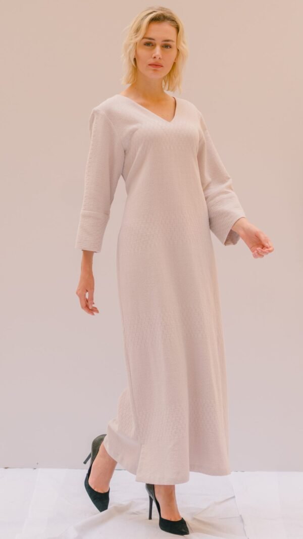 Textured Pale Lilac Kaftan