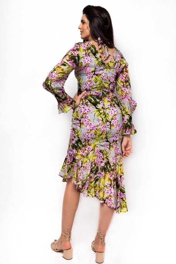 Cherry Blossom Asymmetrical Dress