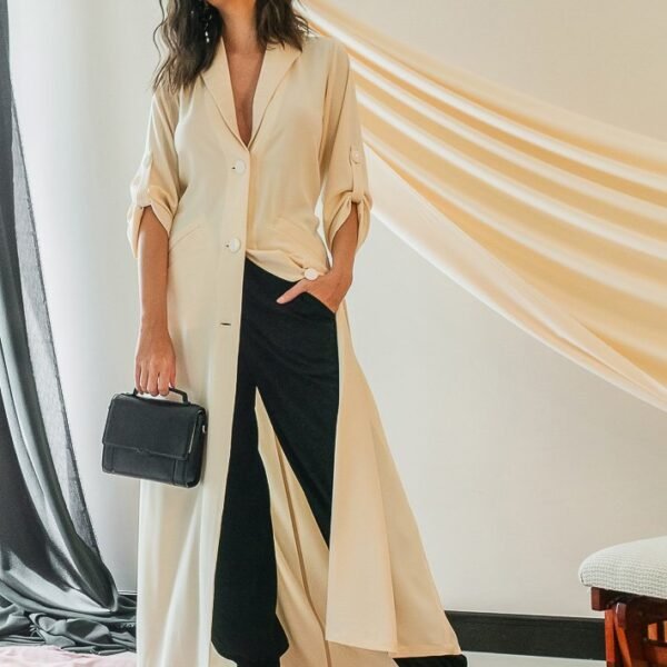 Daph Off-white Trench Coat