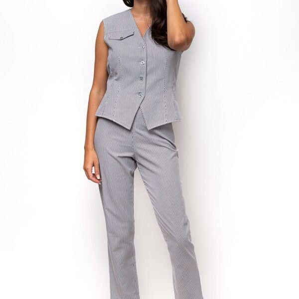cotton pinstriped vest