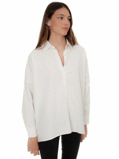 oversized blouse with grey stars castano de indias sustainable fashion