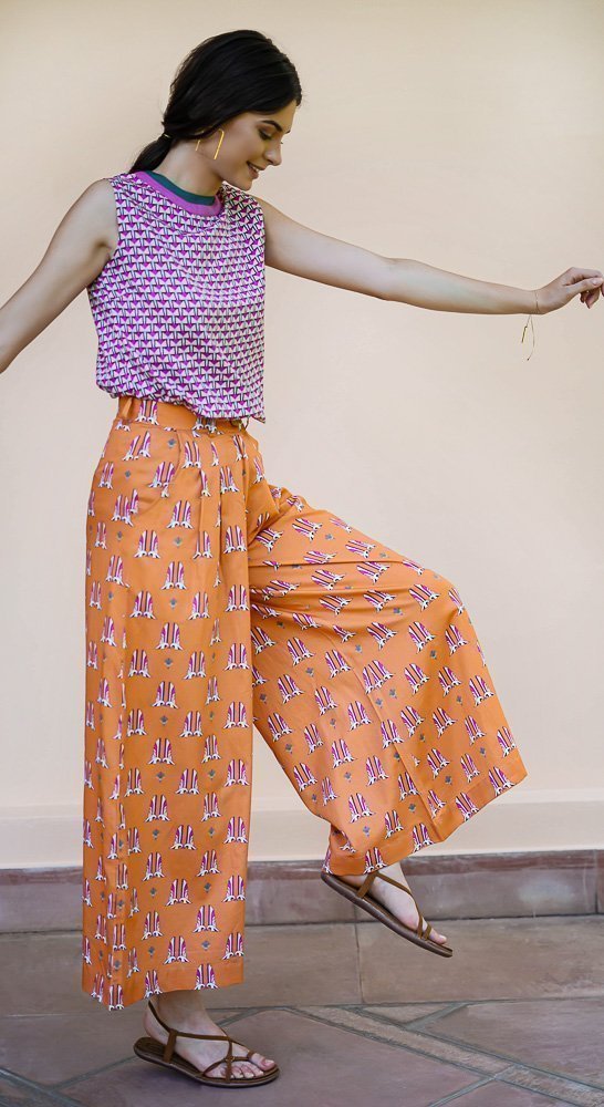 sustainable flowy pants