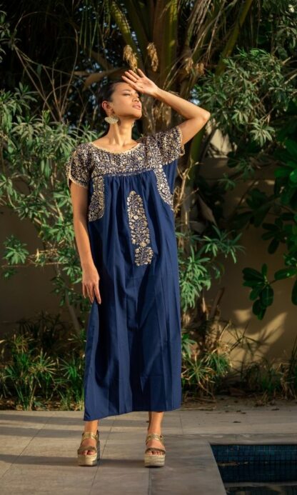 Navy Blue Antonino handmade dresses sustainable dresses