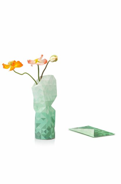 Green Gradient Paper Vase Cover by Pepe Heykoop