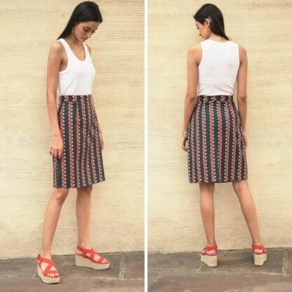 Organic Cotton Trailing Stripes Skirt- organic clothes