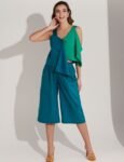 Blue Haydee Organic Cotton Culottes