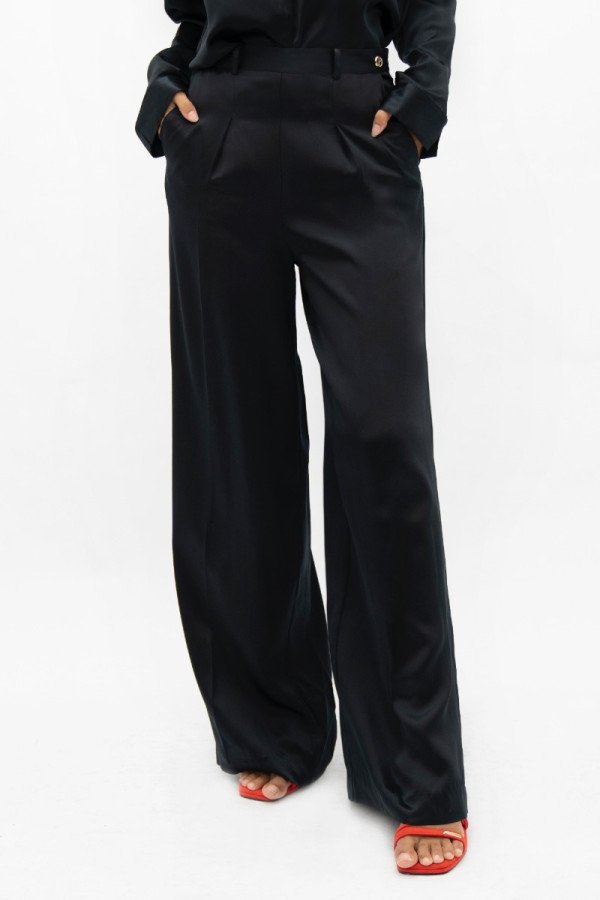 Branson Black Wide Leg Pants