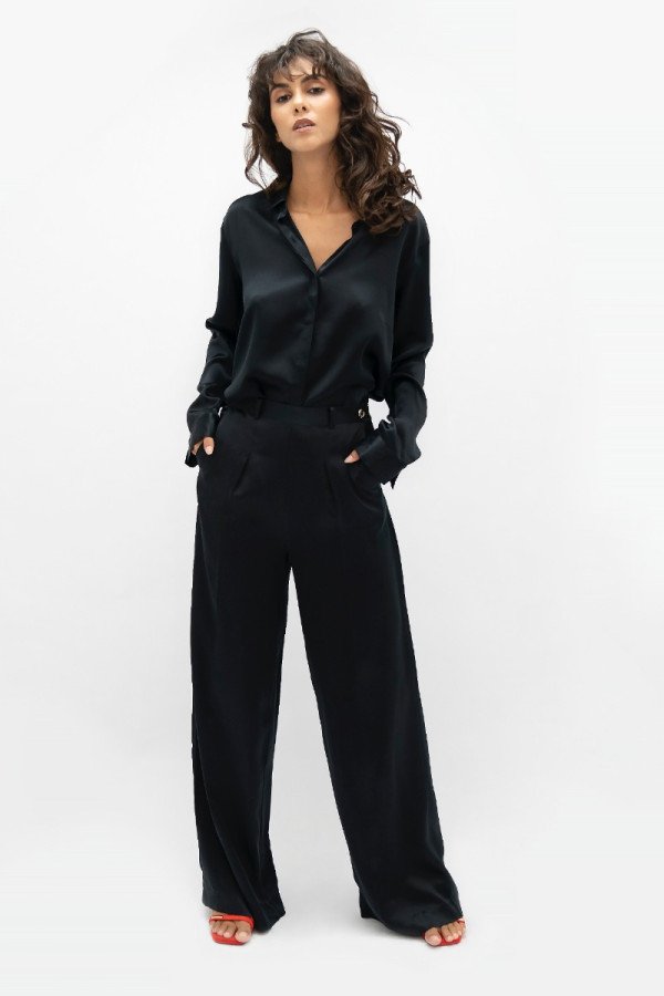 Branson Black Wide Leg Pants