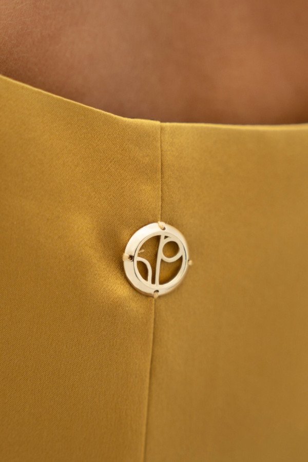 Gold Calabar Slip Dress