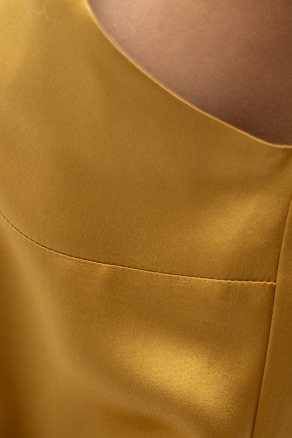 Gold Calabar Slip Dress