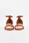 Brown Chicago Ankle Strap Heels