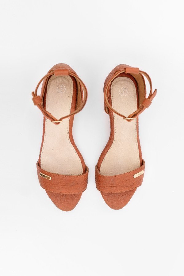 Brown Chicago Ankle Strap Heels