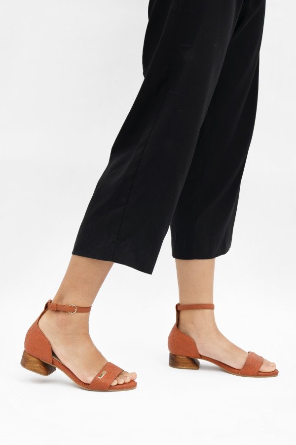 Brown Chicago Ankle Strap Heels