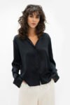 Kobe Black Silk Blouse