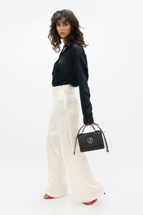 Kobe Black Silk Blouse