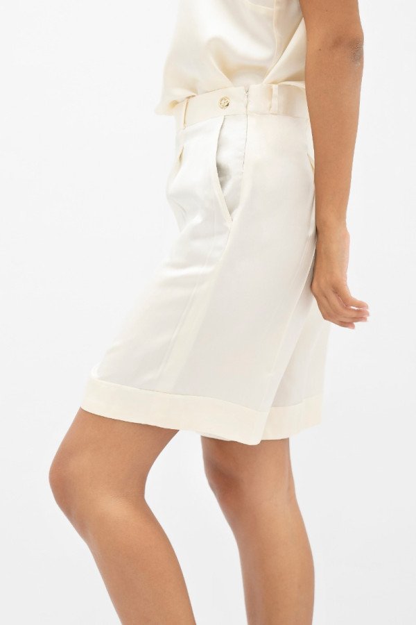 Manila White Tailored Shorts