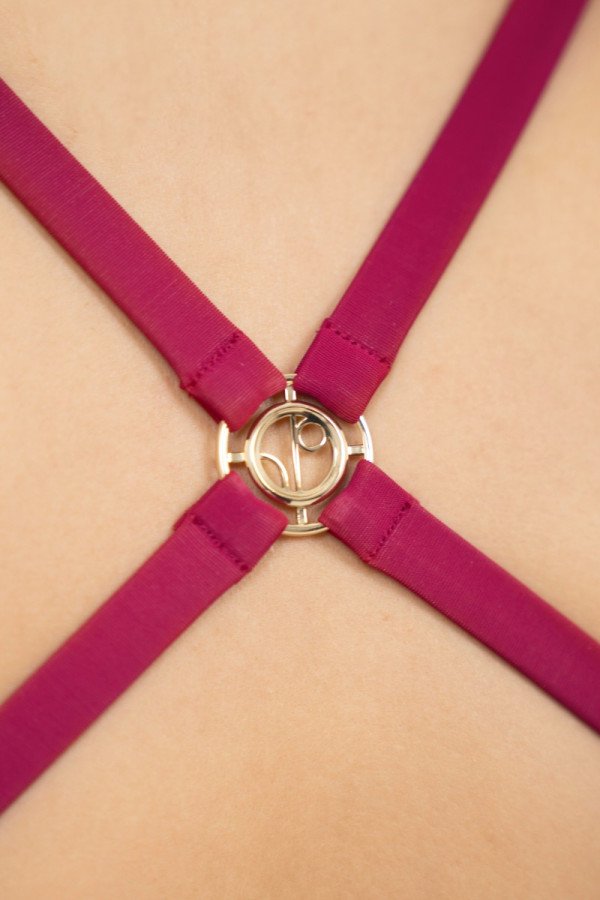 Red Mykonos Criss-Cross Swimsuit