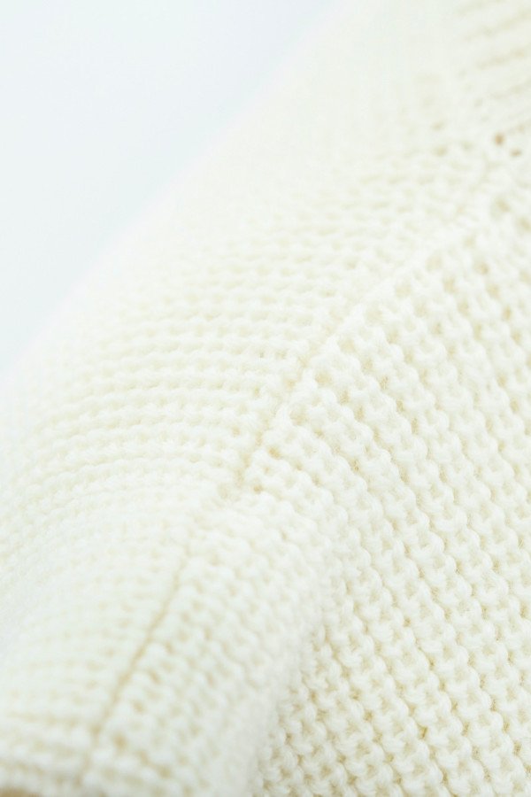 White Napoli High-Neck Knitted Top