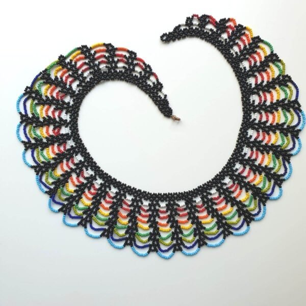 Rainbow Web Embera Beaded Necklace