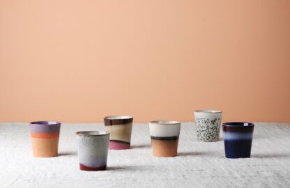 70's ceramics mugs set of 6 HKLiving Sustainable Living Dubai Eco Gift Shop