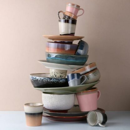70's ceramics mugs set of 6 HKLiving Sustainable Living Dubai Eco Gift Shop