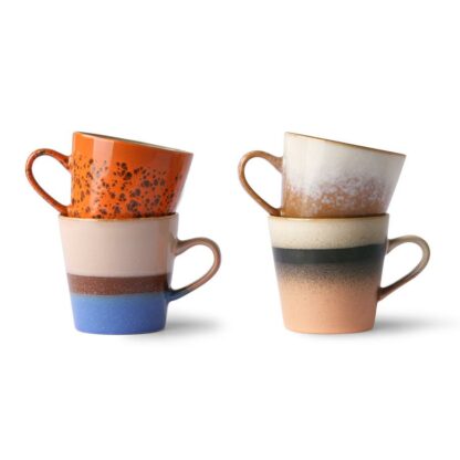 70's ceramics: americano mugs HKLiving Sustainable Living Dubai Eco Gift Shop