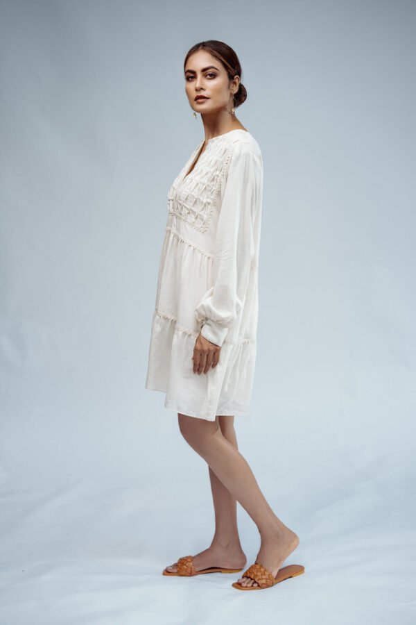 Cream Mini Dress