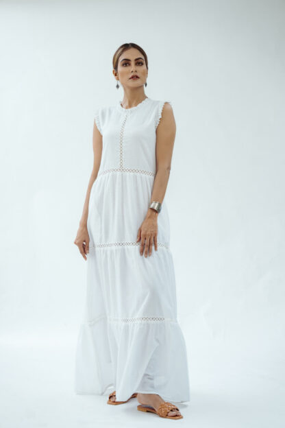 long white maxi dress ethical fashion shop dubai abu dhabi