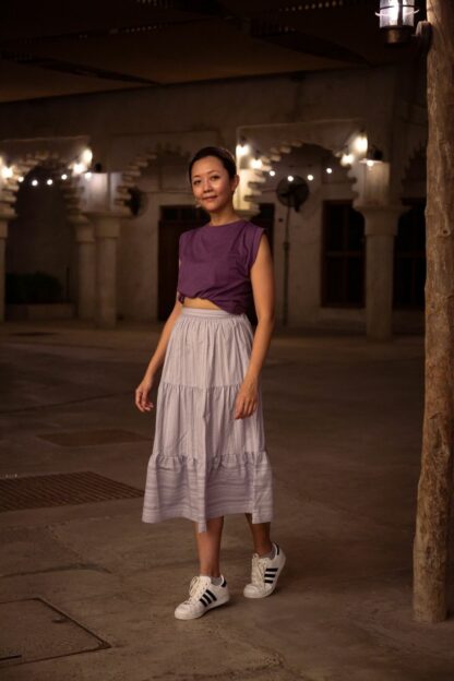 Lavender Tailored Skirt