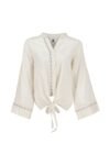 Cream Tie Blouse