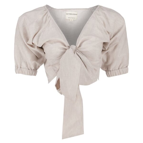 Beige Serena Crop Blouse