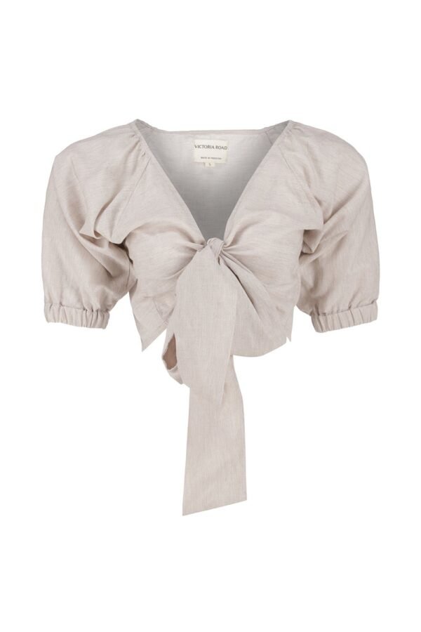 Beige Serena Crop Blouse