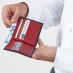Slim Vegan Wallet -  Black/Red