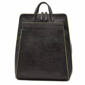 Dubai vegan leather Goshopia Urban Backpack Black/Yellow - Vegan Laptop Backpack
