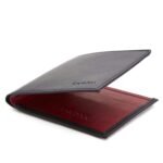 Slim Vegan Wallet -  Black/Red