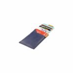 Slim Vegan Card holder -  Blue/Camel