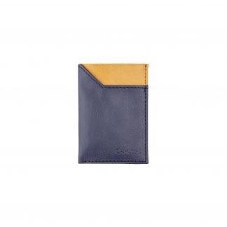 Dubai vegan leather Goshopia Slim Vegan Card holder -  Blue/Camel