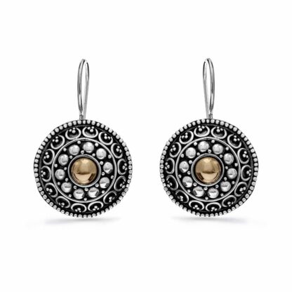 Sangsit Silver & Gold Earrings Goshopia Bali Ethical Jewelry Silver Jewellery