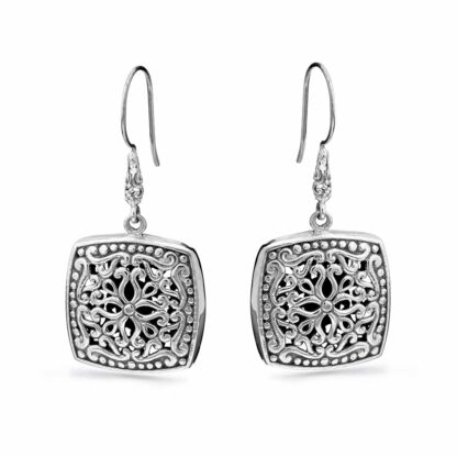 taro silver earrings