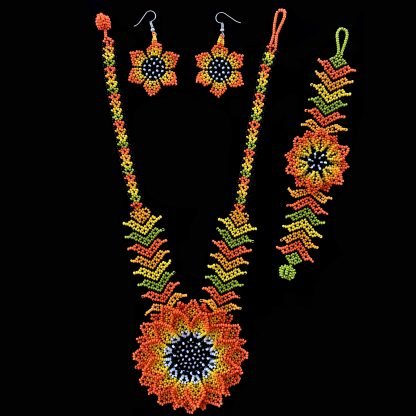 Handmade beaded necklace set