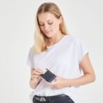 Slim Vegan Card holder - Black/Red