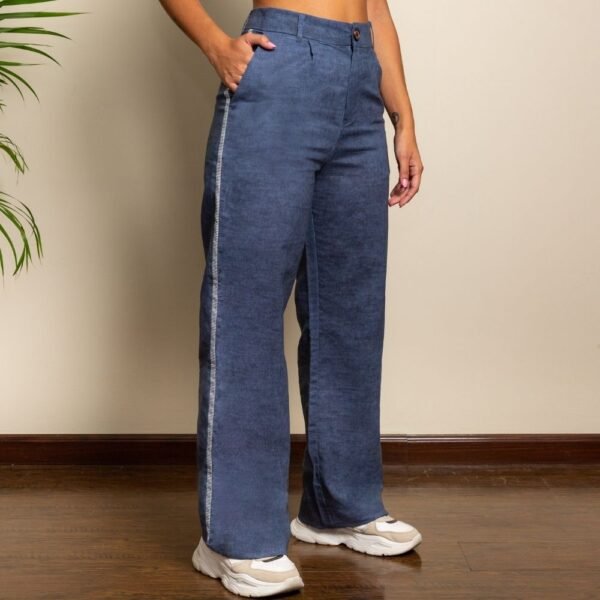 Blue Linen Co-Ord Trousers
