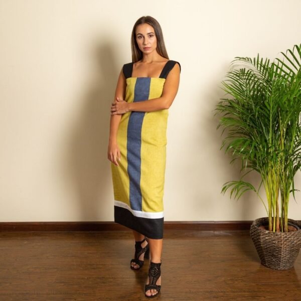 Straight Fit Linen Dress Side