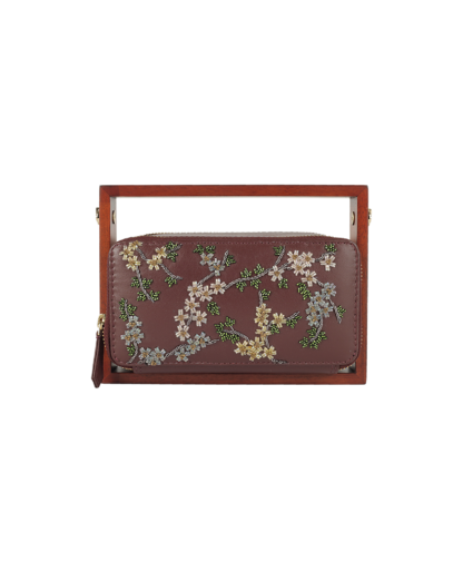 The peppered maroon clutch