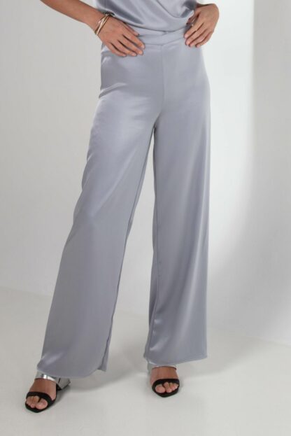 slow & sustainable modest fashion Silver Silk Pants