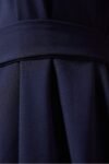 Navy Blue V-Neck Flared Dress
